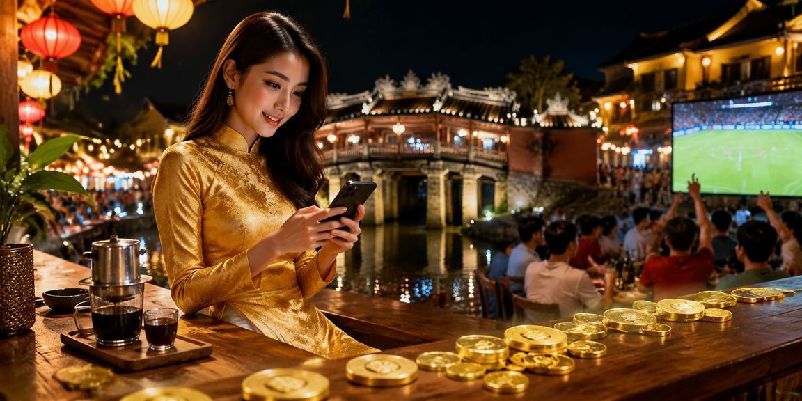 Người dùng Hội An trải nghiệm casino mobile trong không gian đặc trưng Việt Nam